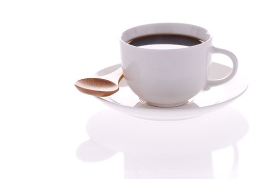 Cup of coffee isolated on the white background