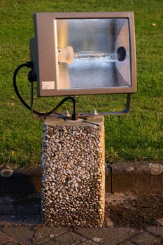 Industrial lamp on a concrete socket