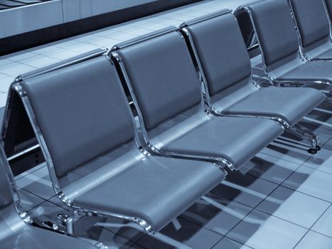 Row of chairs at an airport