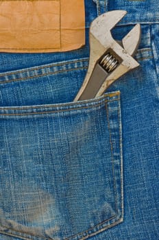 this picture is a labor jean pocket