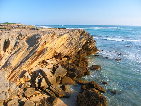 The rocky coastline of southern Australia near Warrnambool, Victoria.