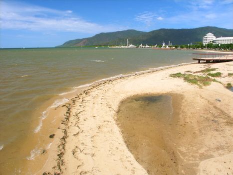 Beach along the tropical city of Cairns, Queensland - Australia.