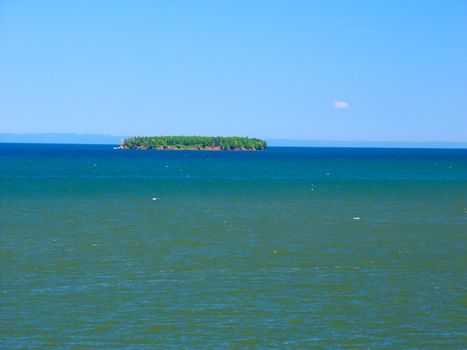 View of Lake Superior from Apostle Islands National Lakeshore in northern Wisconsin.