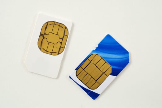 pictures of SIM cards used in cell phones