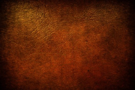 A grunge brown leather used like background