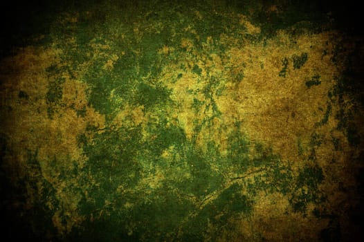 A cracked light green grunge concrete background