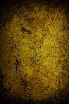 A cracked light yellow grunge concrete background