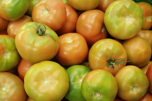 Fresh ripe tomatoes in the market