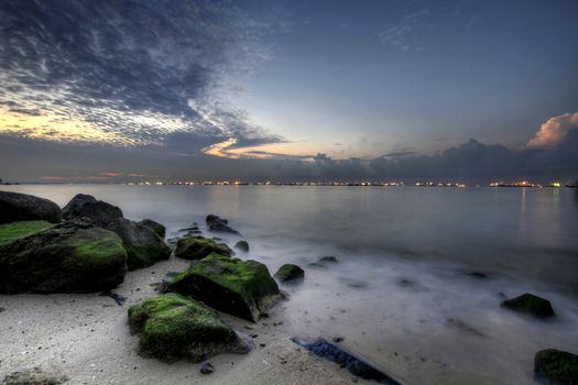 Sunrise at East Coast Park Beach Park in Singapore 2