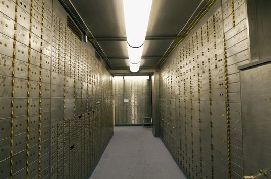 Bank Vault Safe Deposit Box in Historic Building