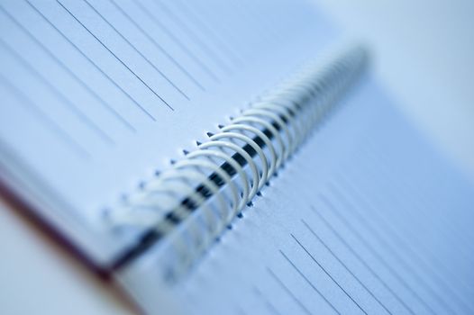 A notebook isolated on a white background