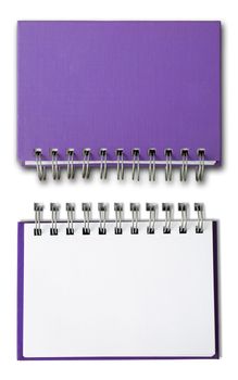 The purple cover of Note book Horizontal