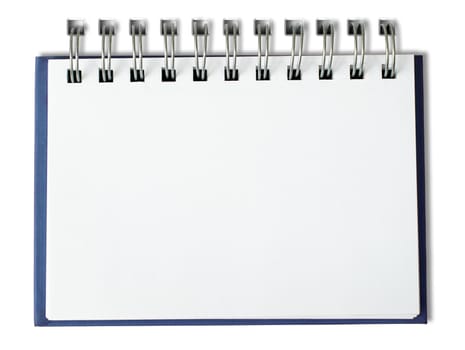 Blue Notebook horizontal single page