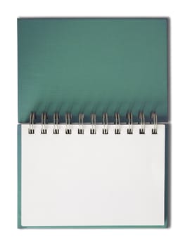 Green cover Notebook horizontal single blank page