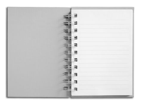 Light Gray Notebook vertical single white page