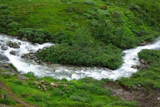 Mountain river in Norway, Geiranger