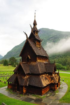 Ancient wooden church in Norway, Lyrdal