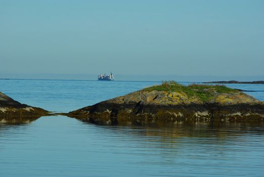 Beautiful view of the Norwegian coast of northern Atlantic