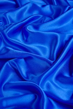 Blue satin with a folds