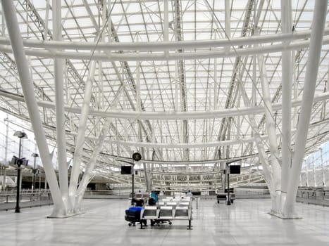 Airport lounge in arrivals and departures area