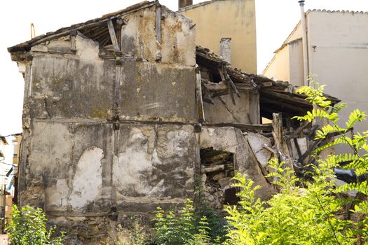 house demolition, ruins, Brihuega, Spain