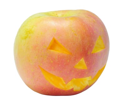 Halloween ghost made of apple