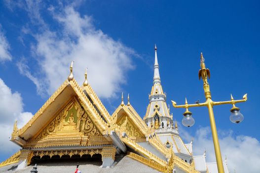 A great marble church, Wat Sothorn, Chachoengsao Thailand 