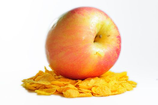 cornflakes and apple