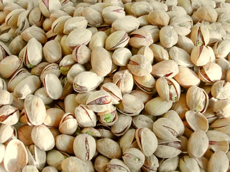 Detail of Pistachio nuts food in shells