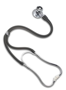 Stethoscope on white, isolated with clipping path