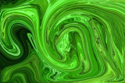 Abstract image of a green and black, oily background.