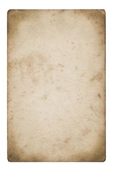 An isolated old grunge paper on a white background