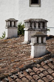 view of the typical rooftops of portuguese houses.