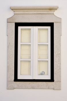 Close up view of a window of a building.