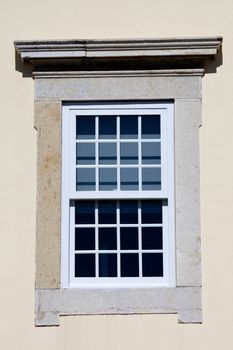 Close detail view of a modern window of a building.