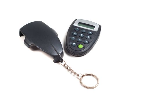 Shot of pin calculator isolated on white