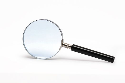 Magnifying glass isolated on white background. Two clipping path included