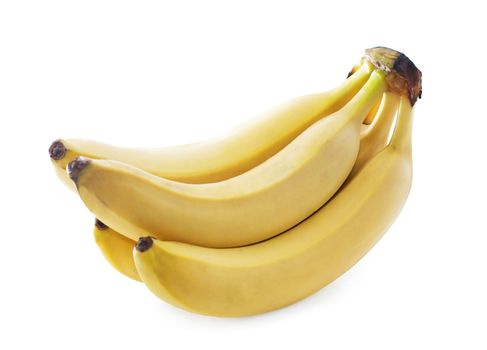 A bunch of bananas isolated over white background