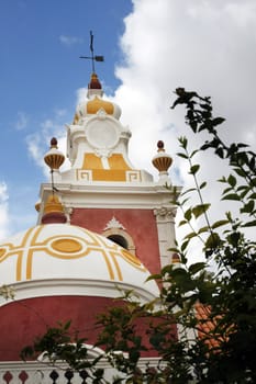 Detail view of the Palace of Estoi village located on the Algarve, Portugal.