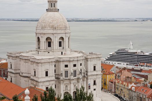 View of the National Pantheon located on Lisbon, Portugal.