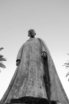 Bronze statue of bishop Marcelino Franco located on Tavira, Portugal.