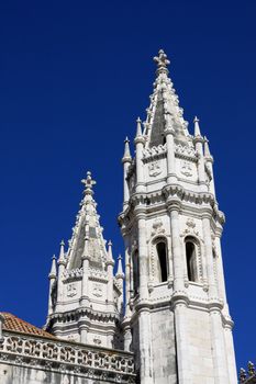 View of the beautiful landmark Monastery of Jeronimos in Lisbon, Portugal.