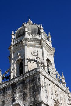 View of the beautiful landmark Monastery of Jeronimos in Lisbon, Portugal.