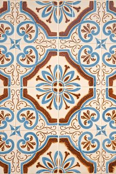 Detail of Portuguese glazed tiles.