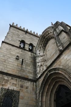 Detail of the Church "Nossa Senhora de Oliveira" on Guimaraes city, Portugal.