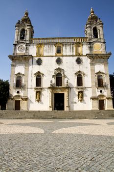 View of the church of Carmo located on Faro, Portugal.