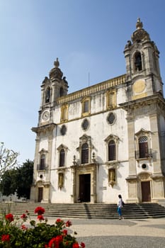View of the church of Carmo located on Faro, Portugal.