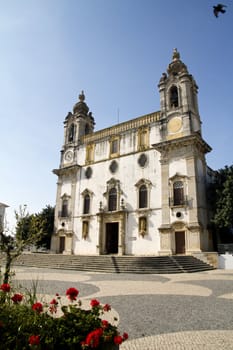 View of the church of Carmo located on Faro, Portugal.