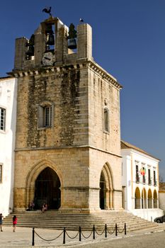 View of the Church of Se located on the historical area of Faro, Portugal.