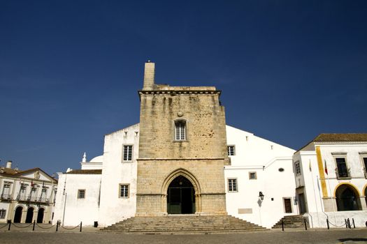 View of the Church of Se located on the historical area of Faro, Portugal.
